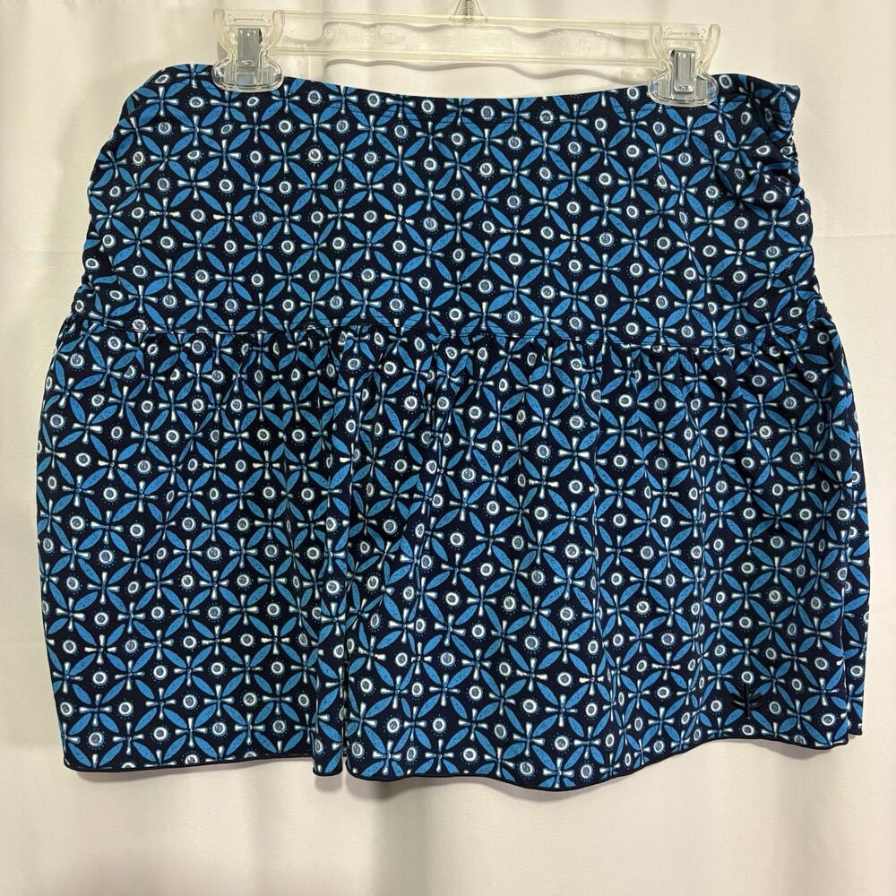 COOLIBAR Skort Womens XL Blue Floral Flounce Swim Skort UPF 50+ Summer Tropical